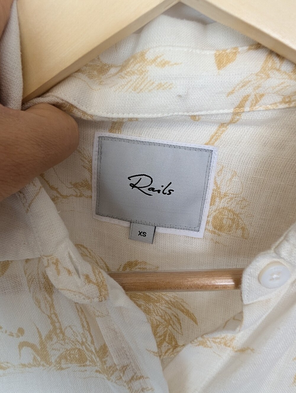 Rails Whitney Linen Shirt Palm Tree Wild Bengal Tigers - Picture 6 of 7